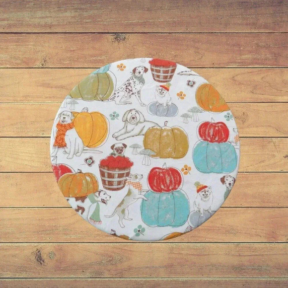 Kitchenaid Bowl Cover, Reversible Dogs and Pumpkins Mixer Bowl Cover - Picture 1 of 4
